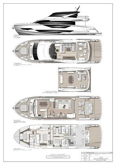 diagram, engineering drawing aboard WORTH THE WAIT Yacht for Sale
