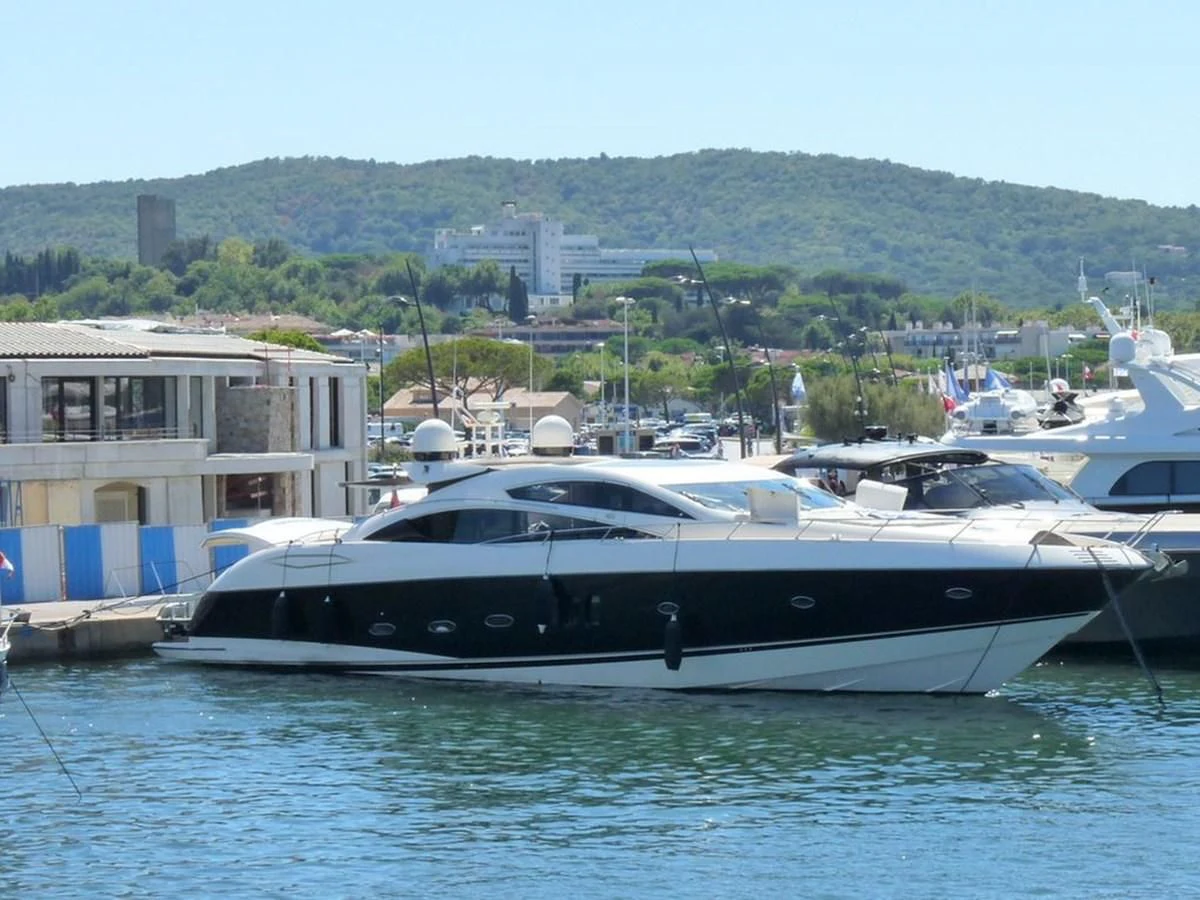 a boat in the water aboard VA VA VROOM Yacht for Sale