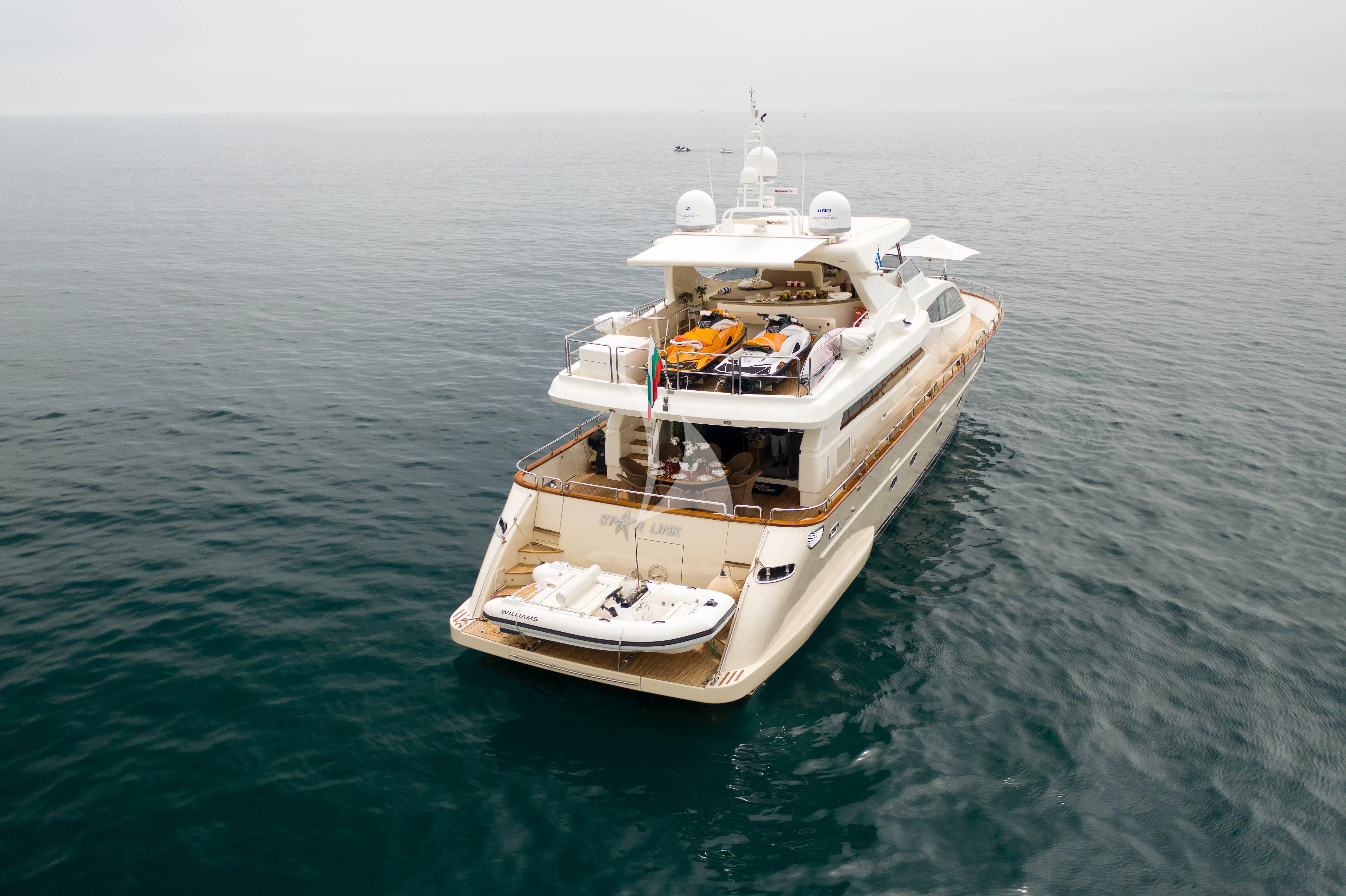 a boat in the water aboard STAR LINK Yacht for Sale