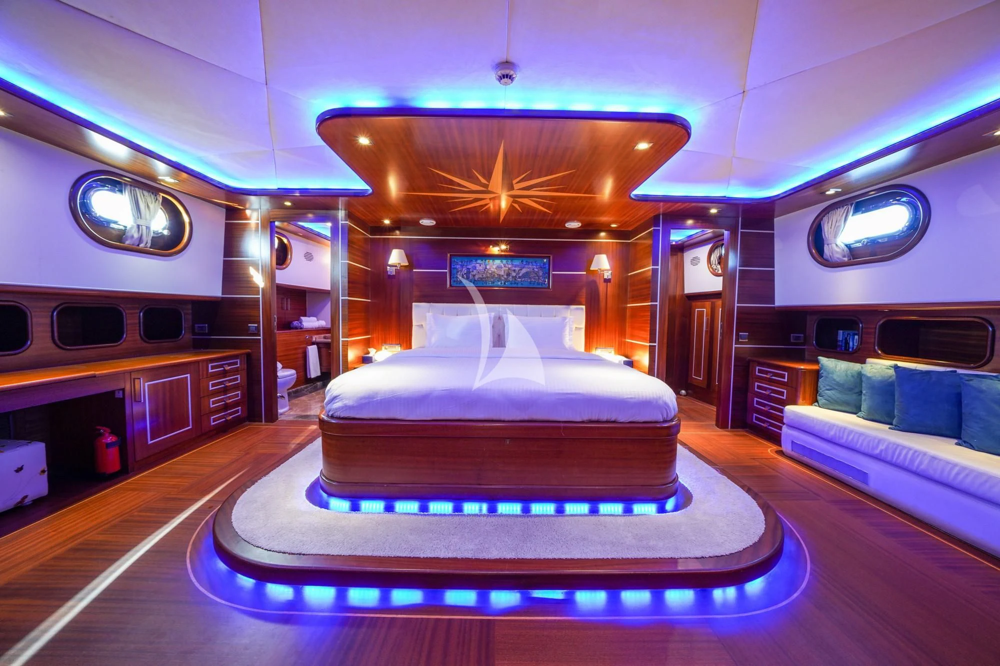 inside of a train aboard LA BELLA VITA Yacht for Sale