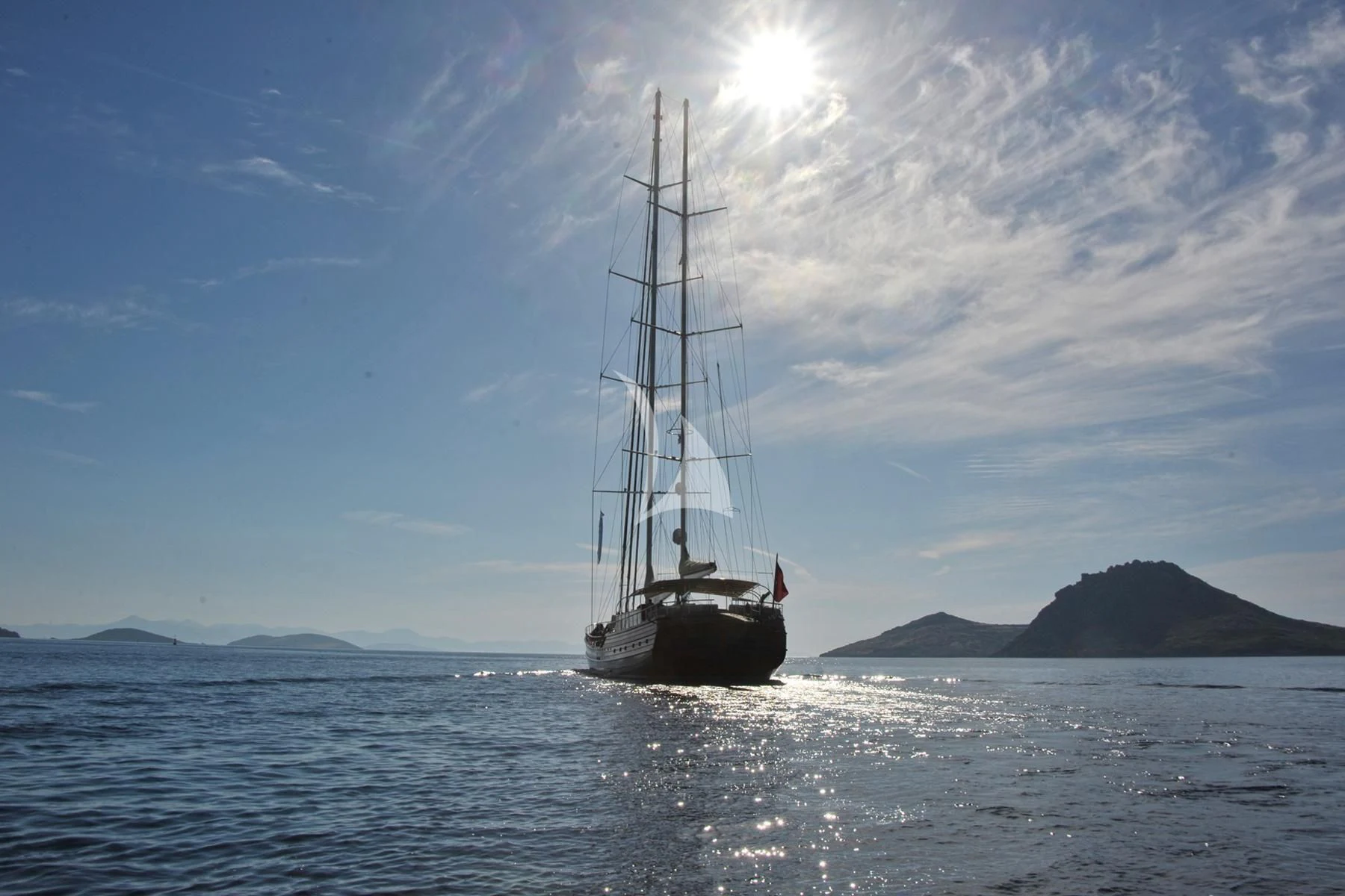 a sailboat on the water aboard LA BELLA VITA Yacht for Sale