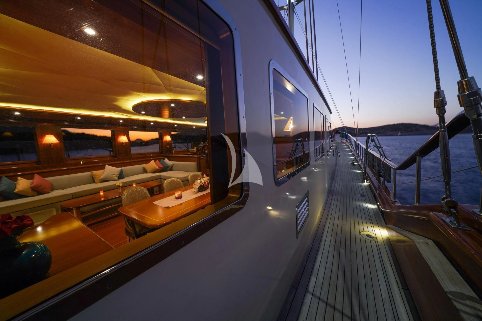 a boat on the water aboard LA BELLA VITA Yacht for Sale