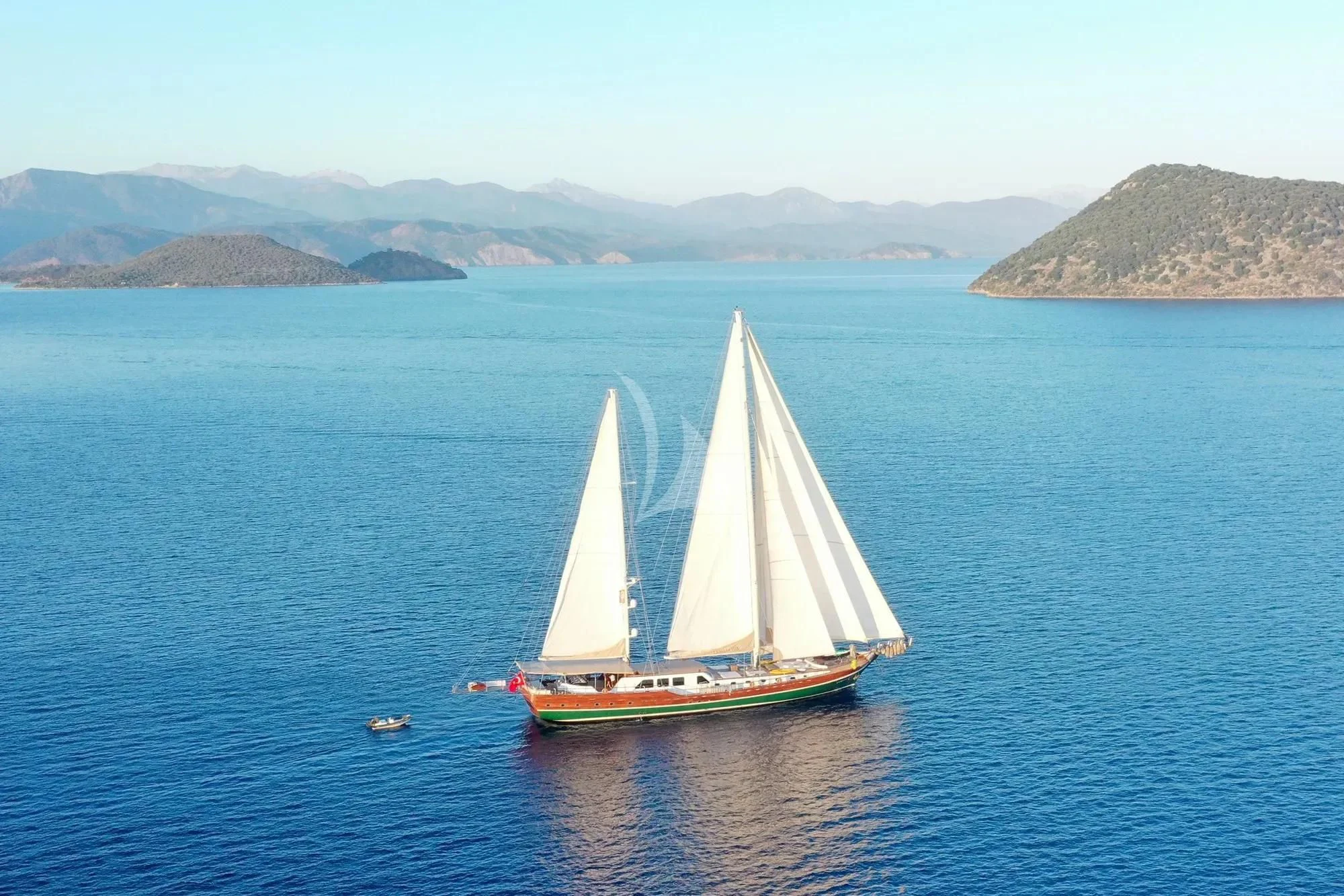 a sailboat on the water aboard LA BELLA VITA Yacht for Sale