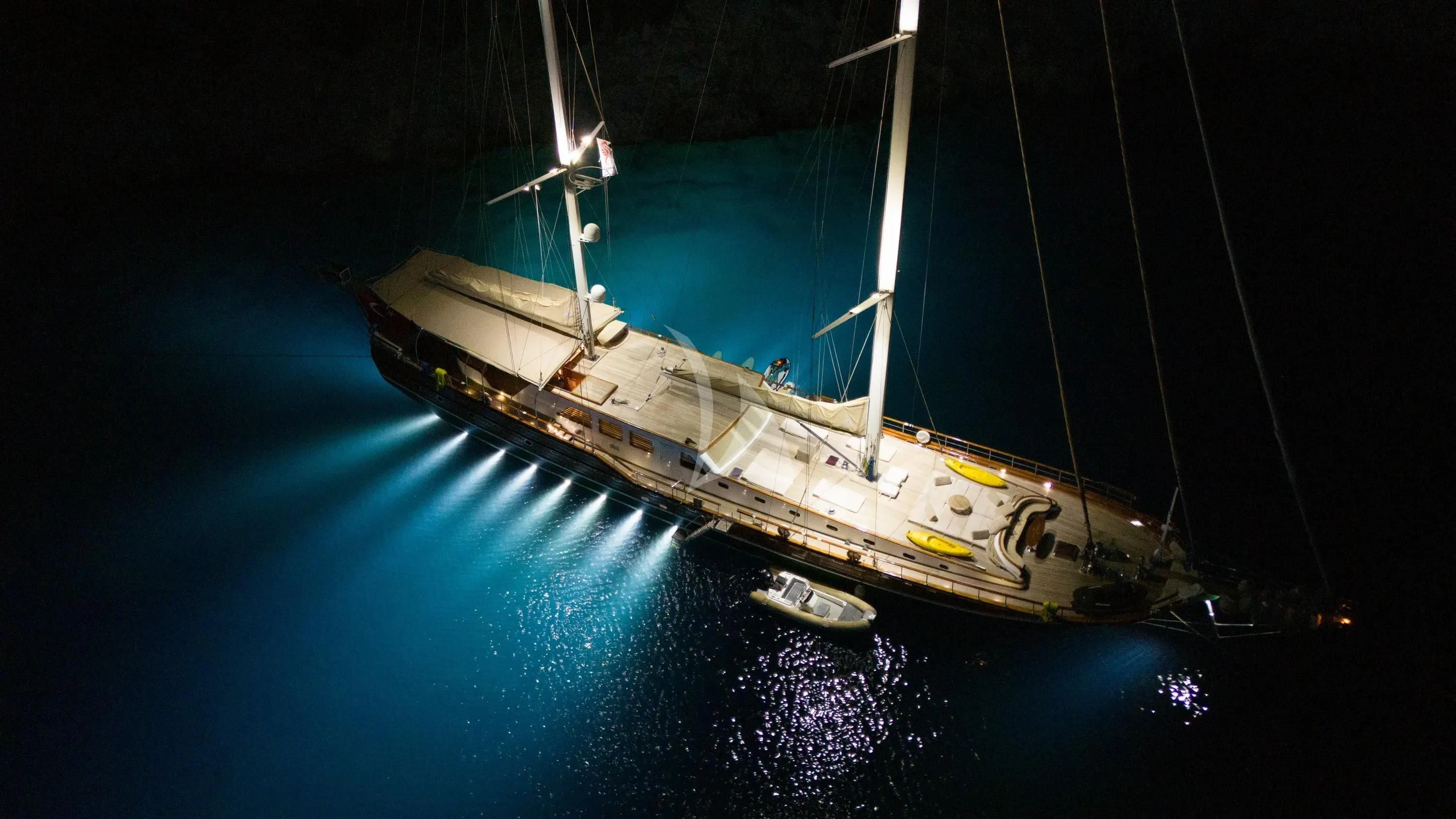 a boat in the water aboard LA BELLA VITA Yacht for Sale