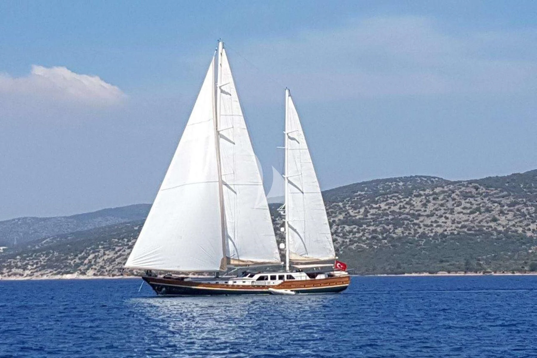 a sailboat on the water aboard LA BELLA VITA Yacht for Sale