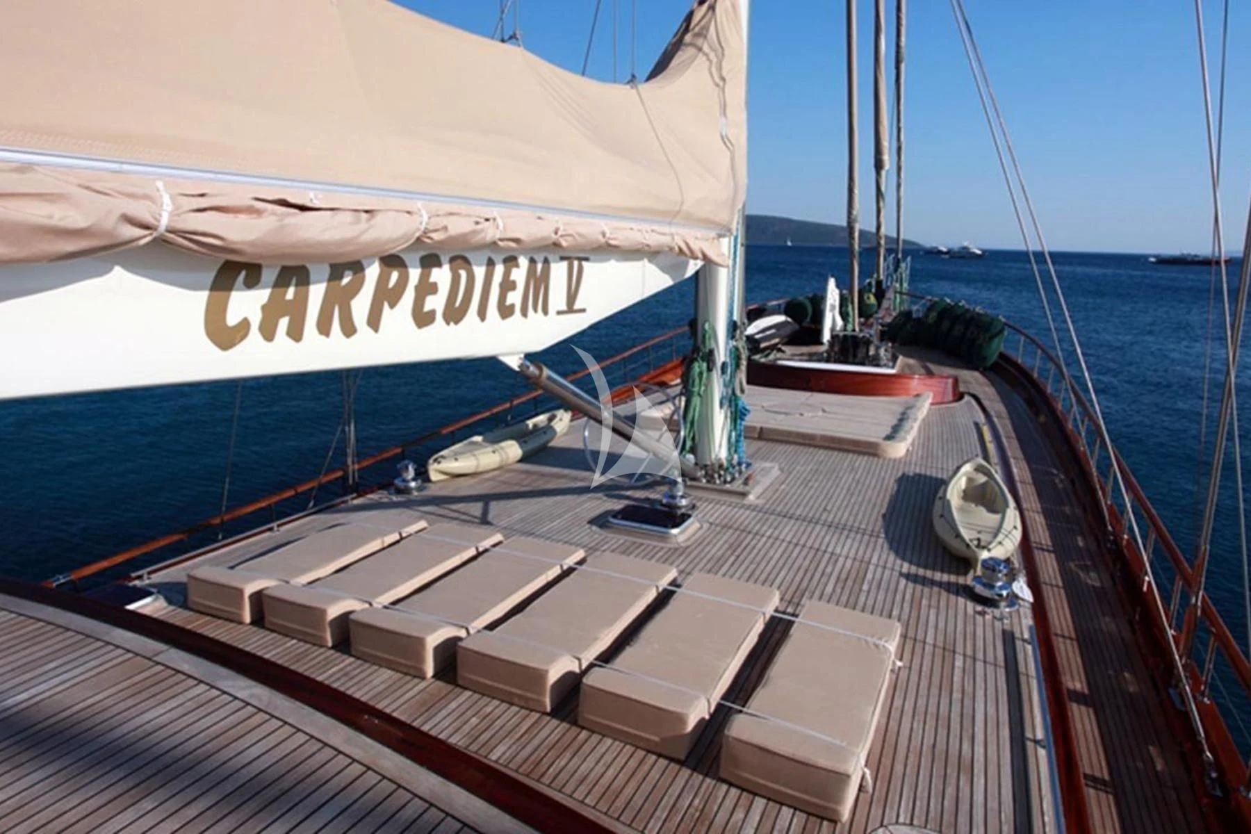 a boat on the water aboard LA BELLA VITA Yacht for Sale