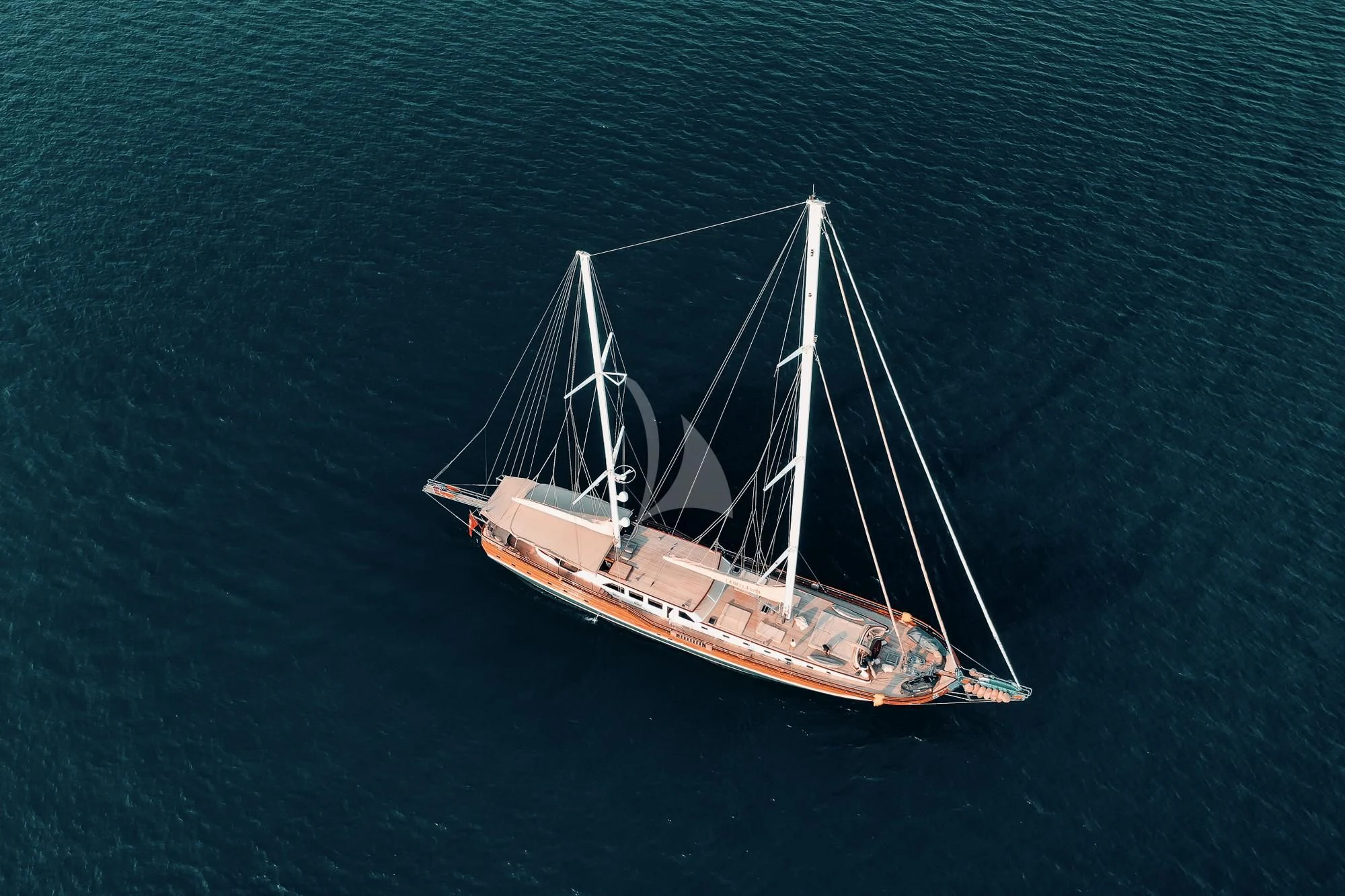 a boat in the ocean aboard LA BELLA VITA Yacht for Sale