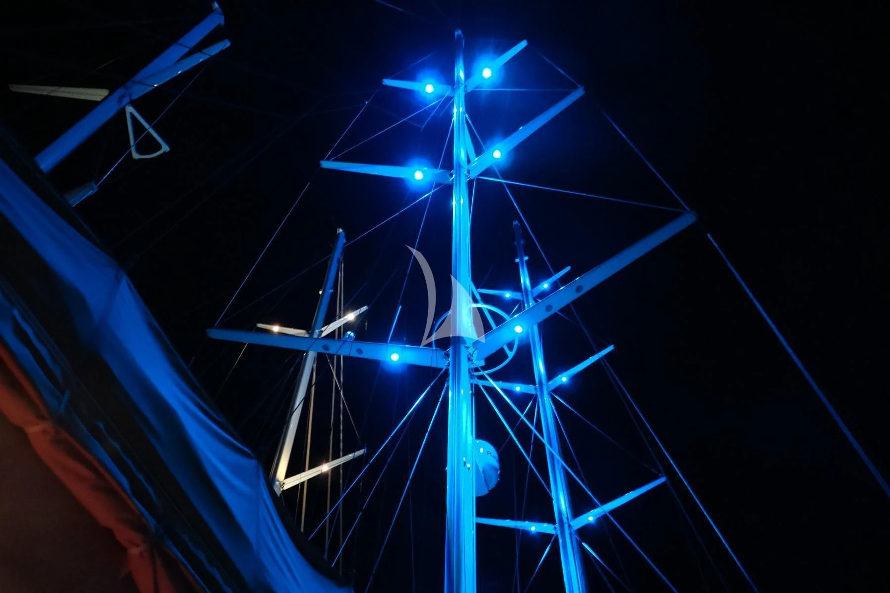 a ferris wheel at night aboard LA BELLA VITA Yacht for Sale