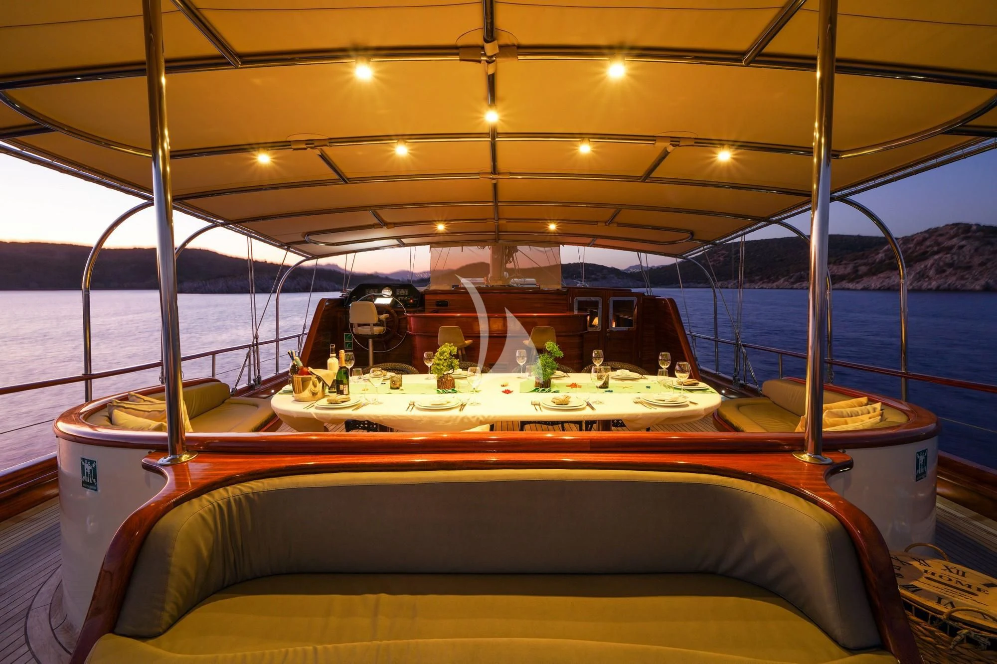 a boat on the water aboard LA BELLA VITA Yacht for Sale