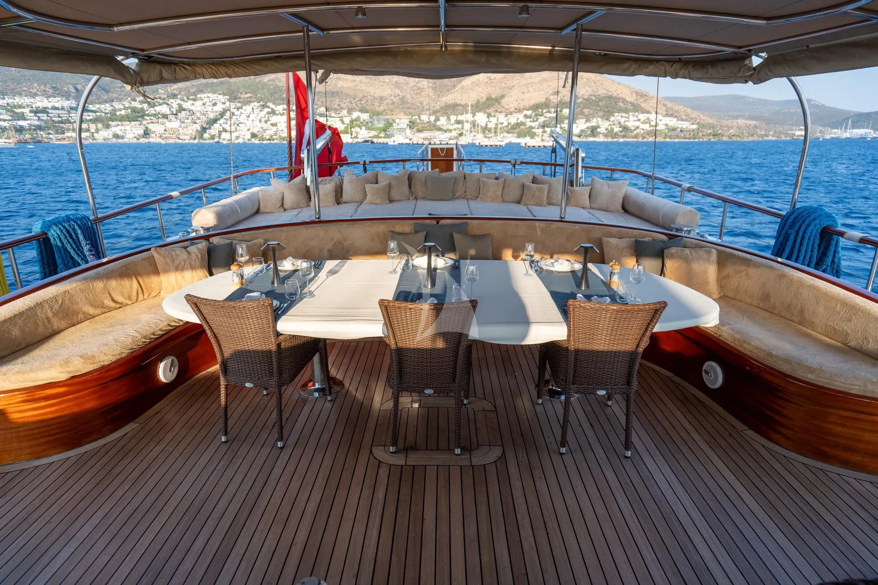 a boat on the water aboard LA BELLA VITA Yacht for Sale