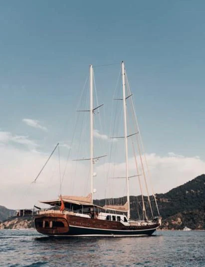 a sailboat on the water aboard LA BELLA VITA Yacht for Sale