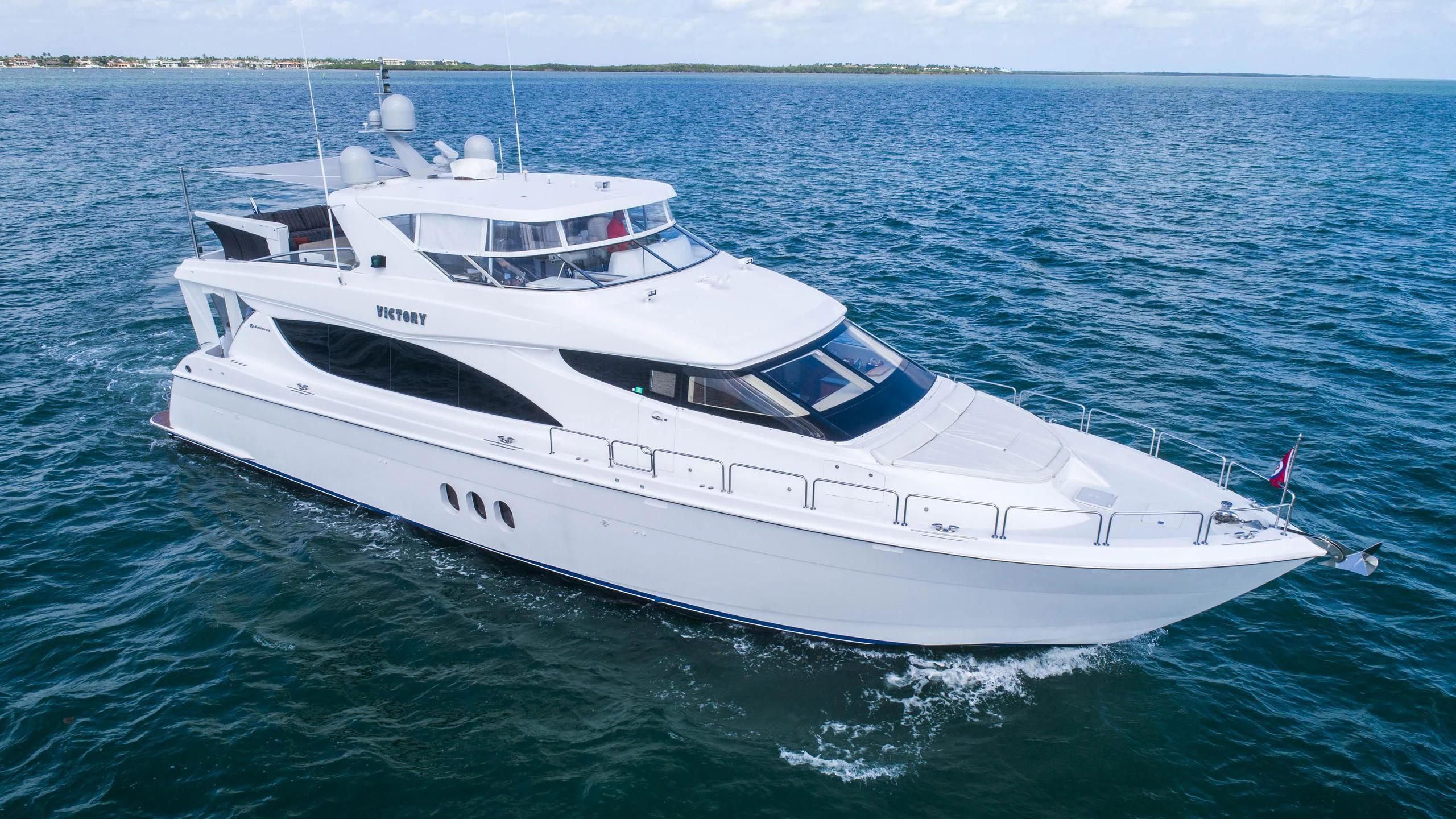 a white yacht in the water aboard AL-JUBAIL Yacht for Sale