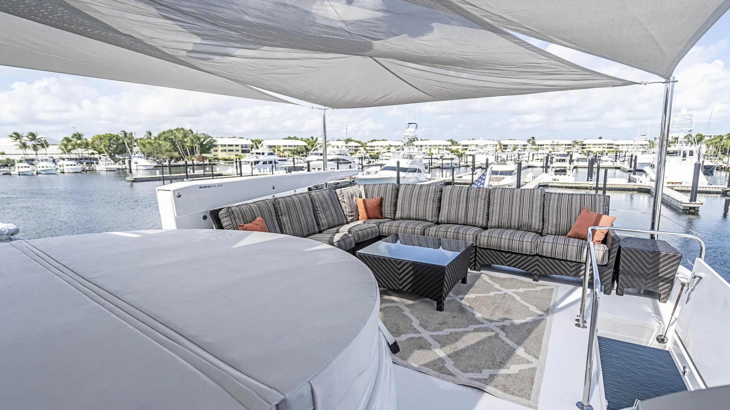 a boat on the water aboard AL-JUBAIL Yacht for Sale