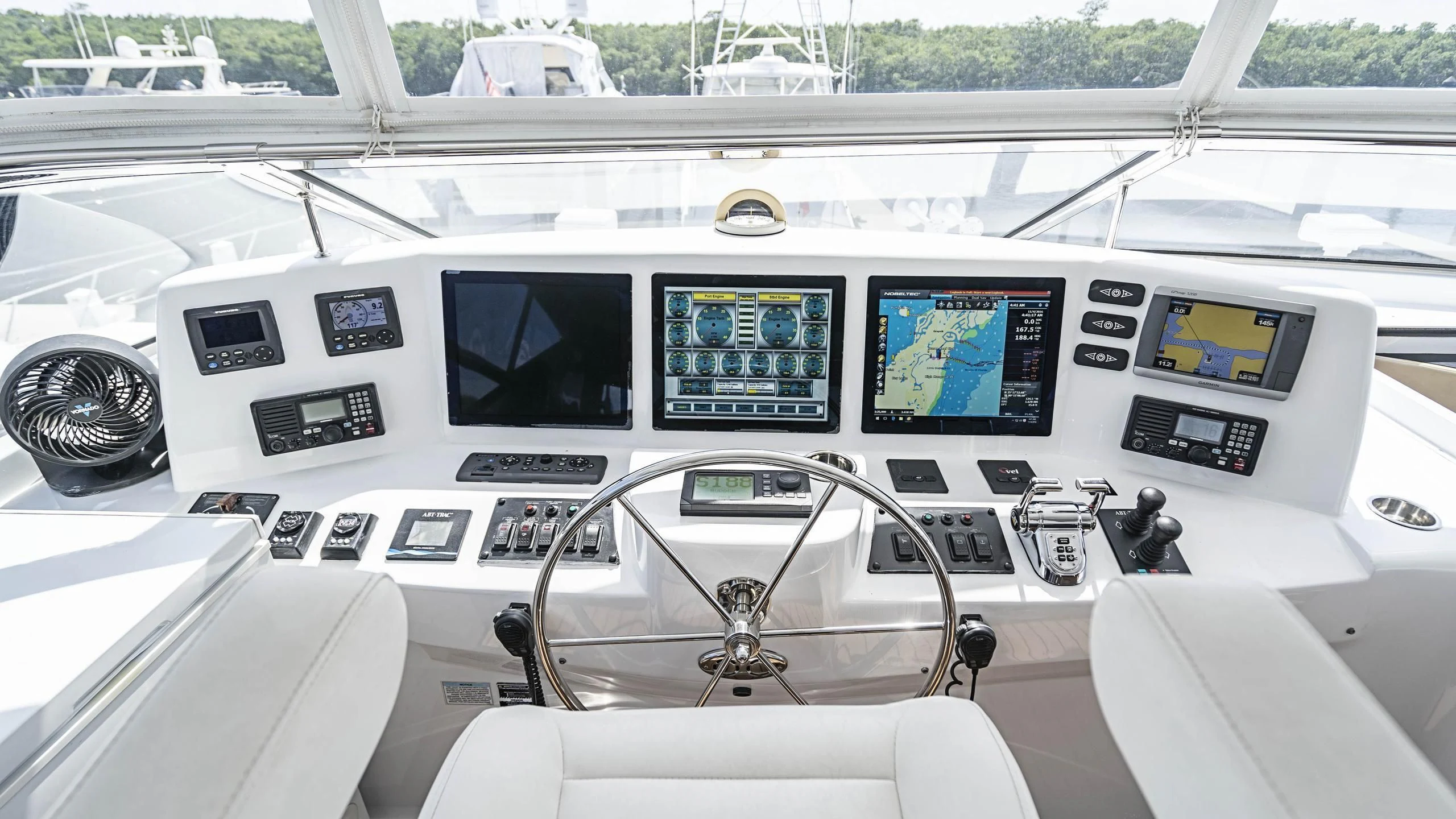 inside of a car aboard AL-JUBAIL Yacht for Sale