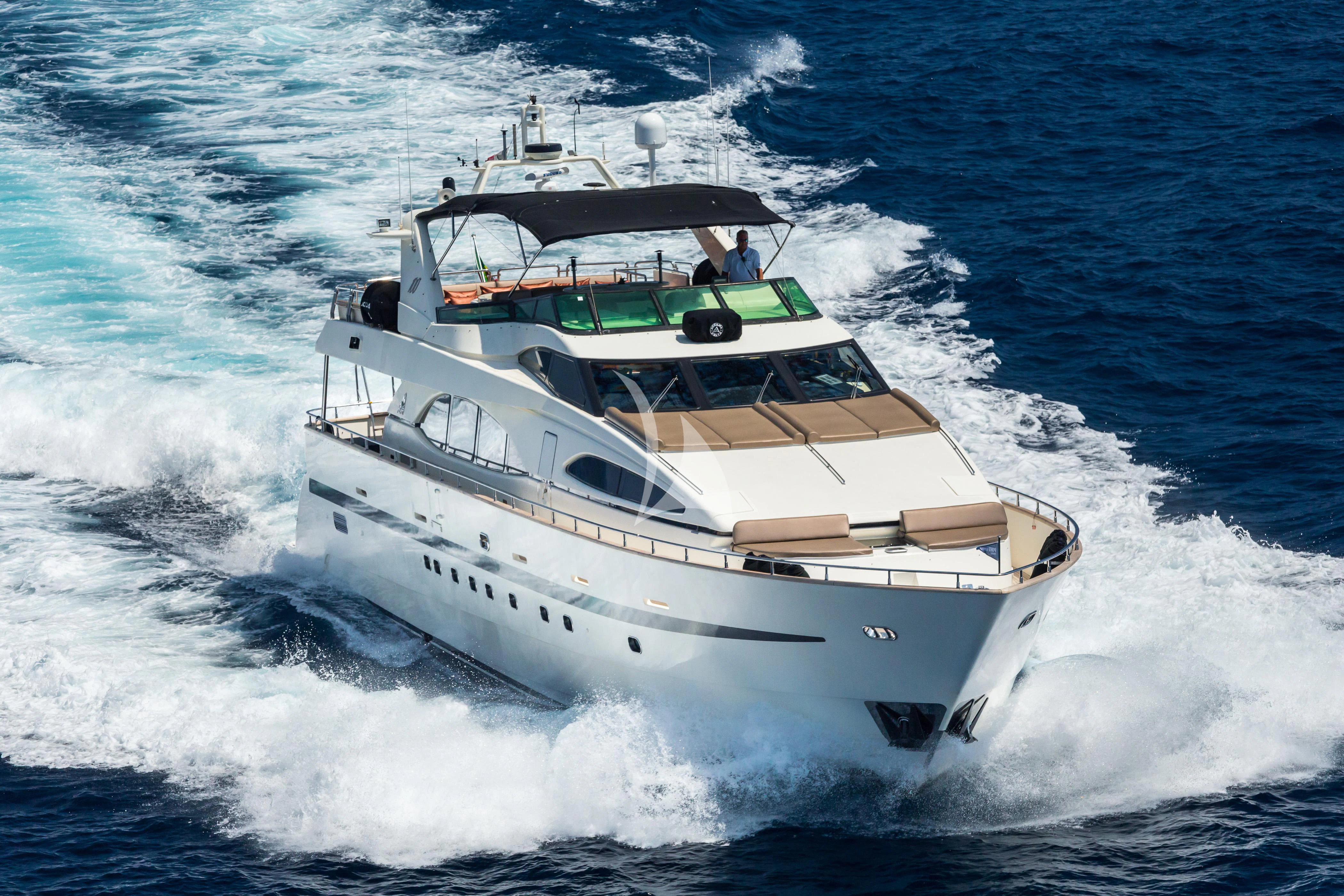 a boat with people on it aboard ACCAMA DELTA Yacht for Sale