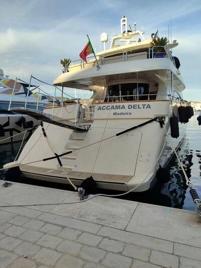 a boat on the water aboard ACCAMA DELTA Yacht for Sale