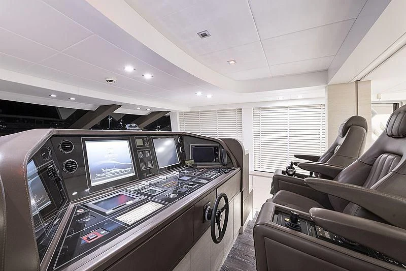 inside of a car aboard SEAFIRE Yacht for Sale