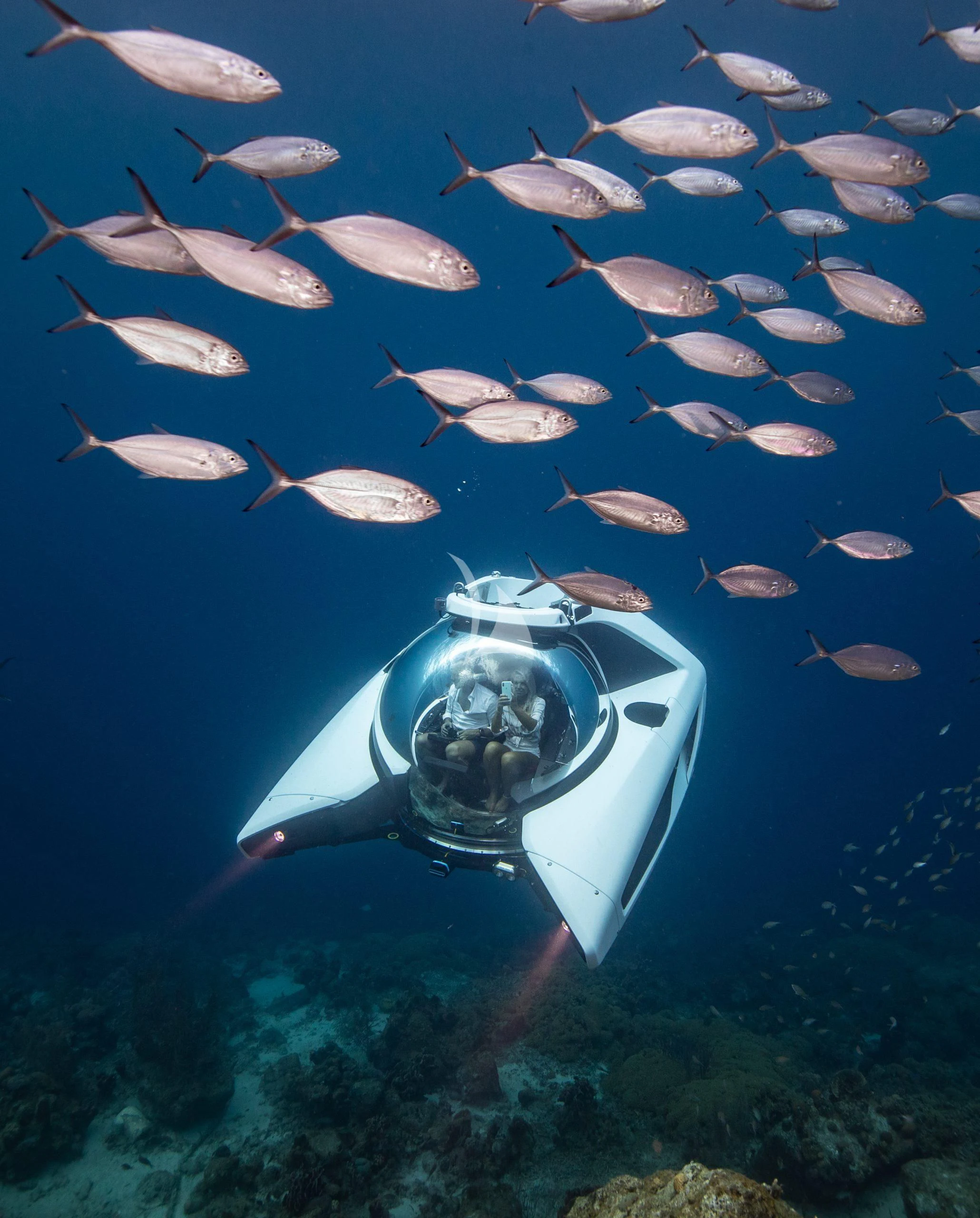 a space ship in the water aboard OURWAY Yacht for Sale