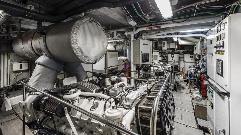 a large factory machinery aboard OURWAY Yacht for Sale