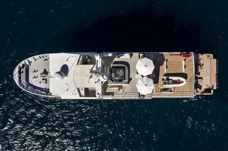 a satellite in space aboard OURWAY Yacht for Sale