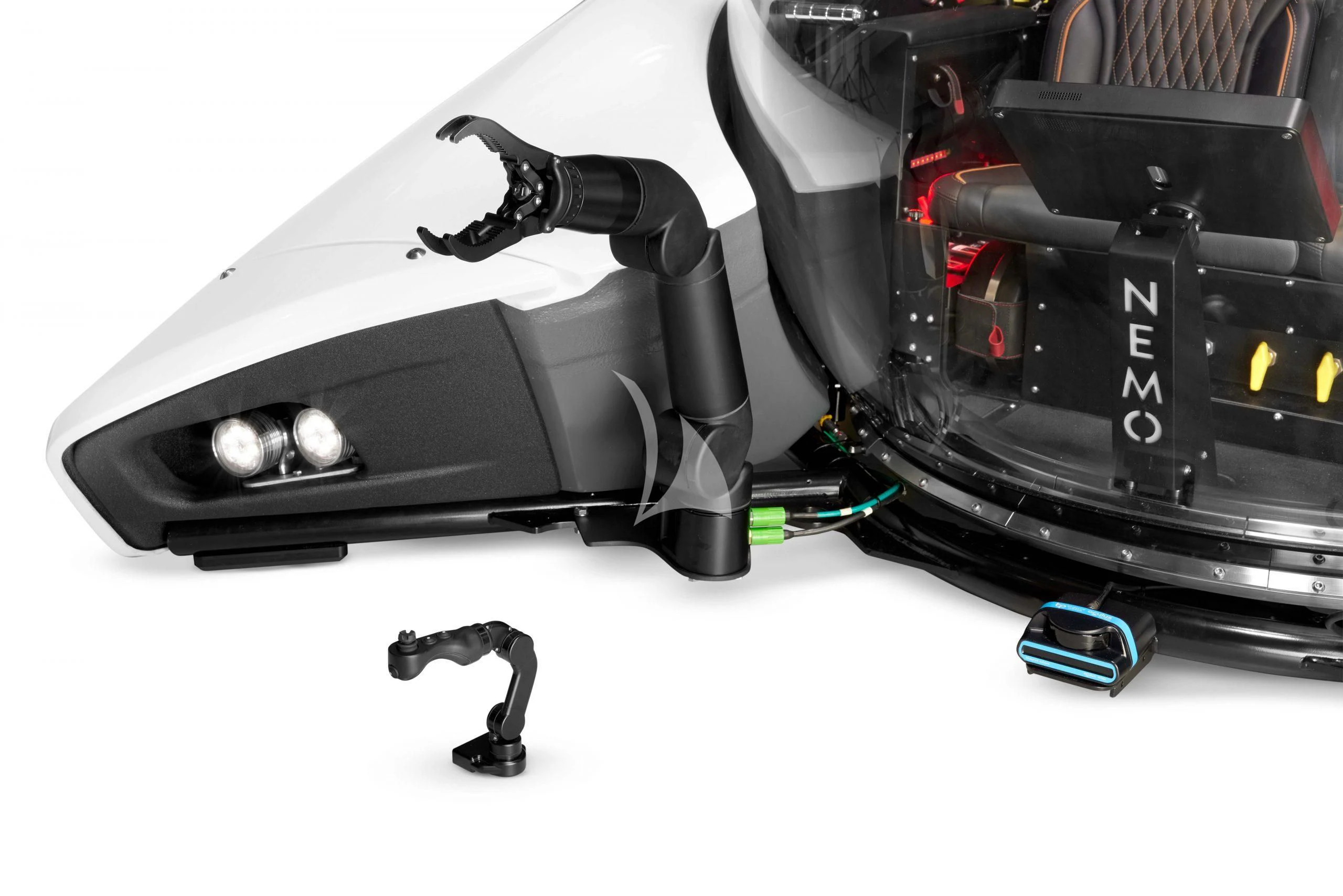 a black electric device aboard OURWAY Yacht for Sale
