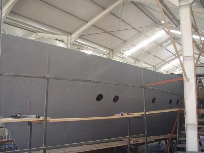 a large metal structure with a circular object on it aboard AGICA Yacht for Sale