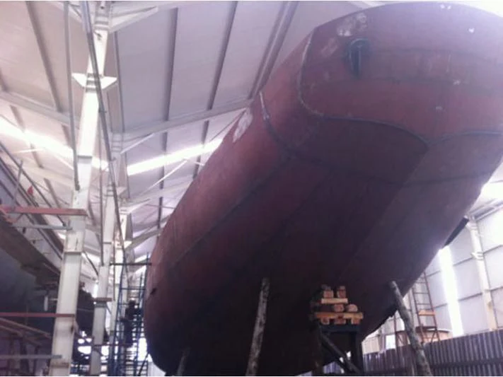 a large grey and black balloon aboard AGICA Yacht for Sale