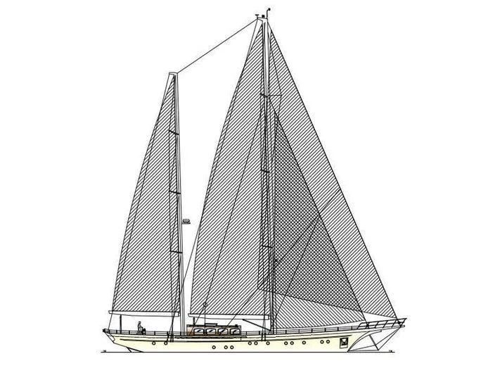a tall metal structure aboard AGICA Yacht for Sale