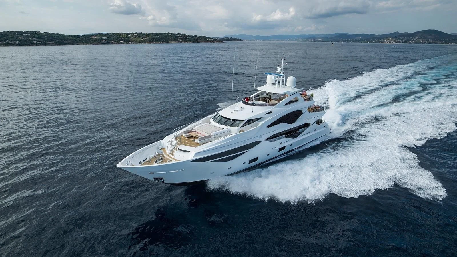 a boat on the water aboard FANDANGO Yacht for Sale