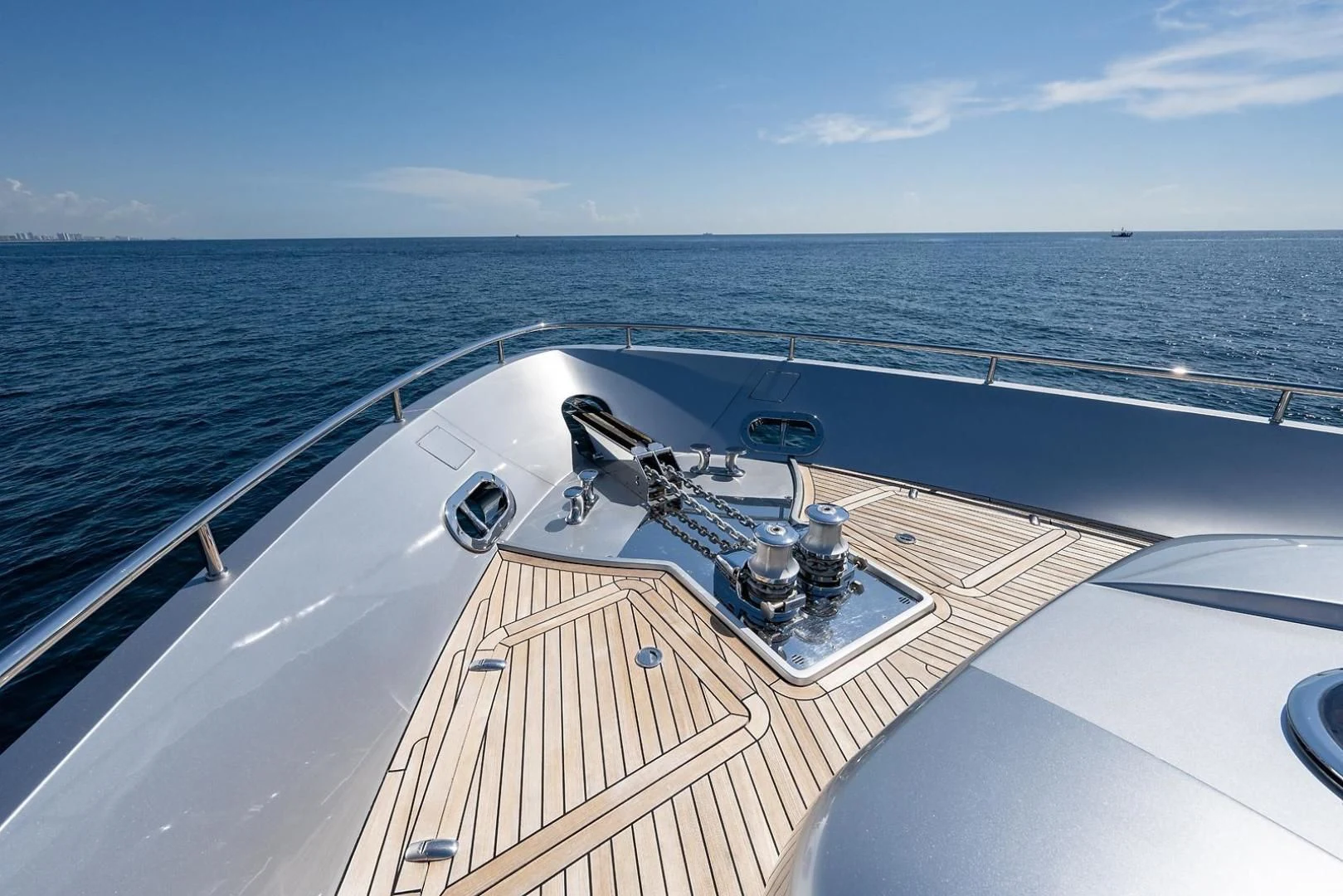 a deck of a boat aboard CLAIMS TO FAME Yacht for Sale