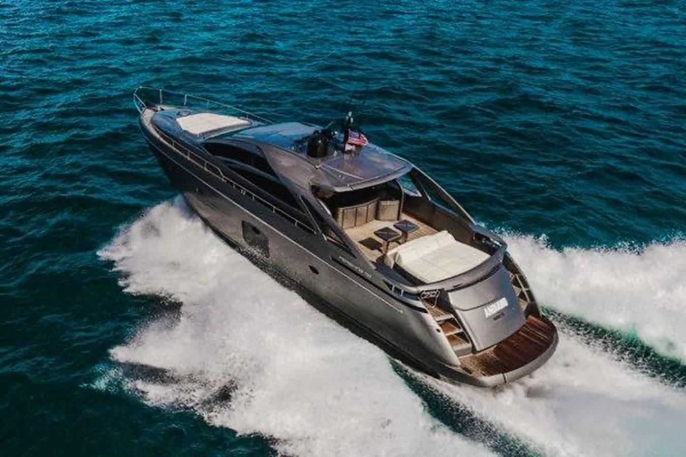 a boat on the water aboard CLAIMS TO FAME Yacht for Sale