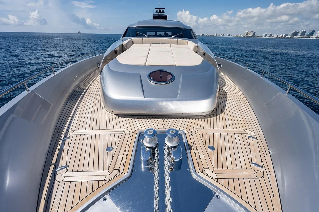 a boat on the water aboard CLAIMS TO FAME Yacht for Sale
