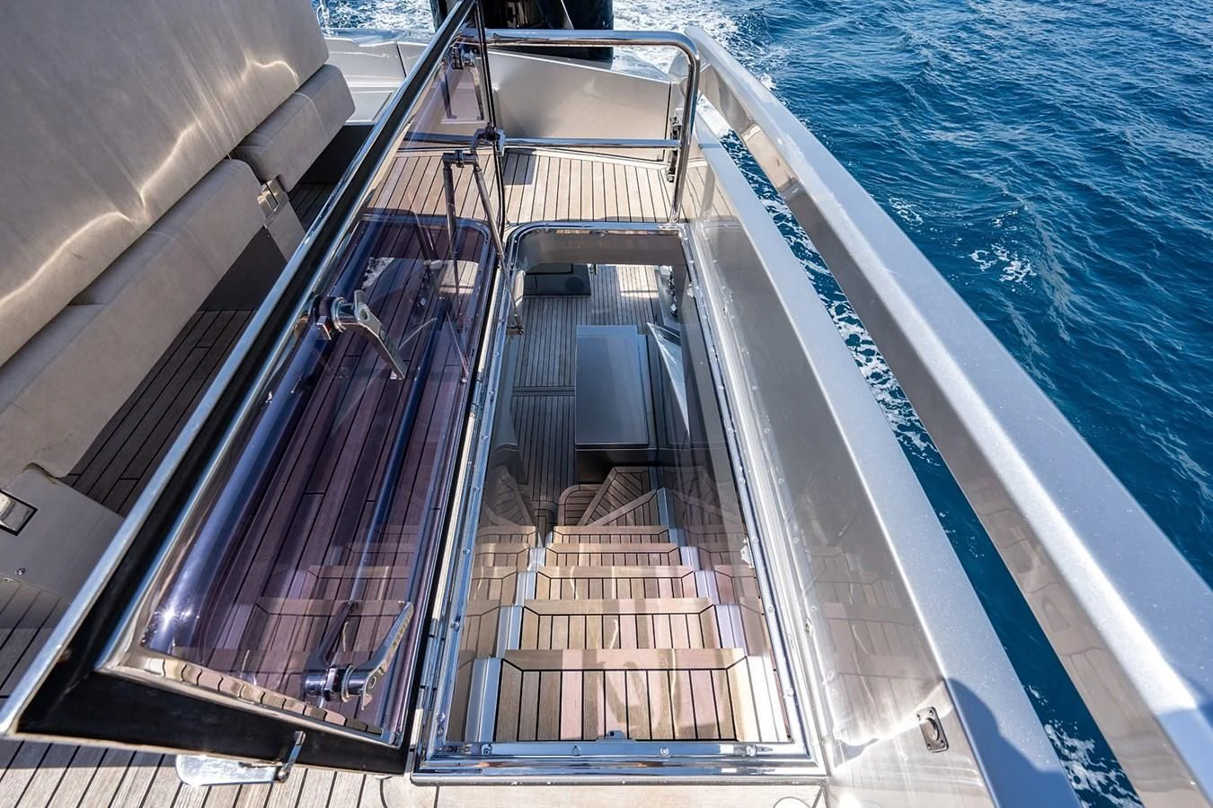 a large boat in the water aboard CLAIMS TO FAME Yacht for Sale