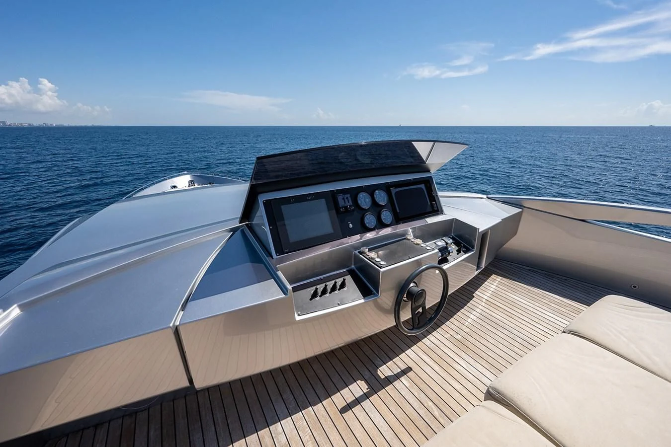 a boat on a deck aboard CLAIMS TO FAME Yacht for Sale