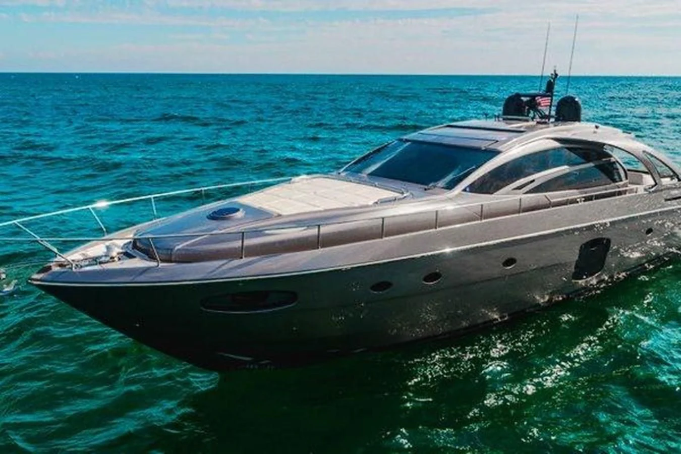 a boat in the water aboard CLAIMS TO FAME Yacht for Sale