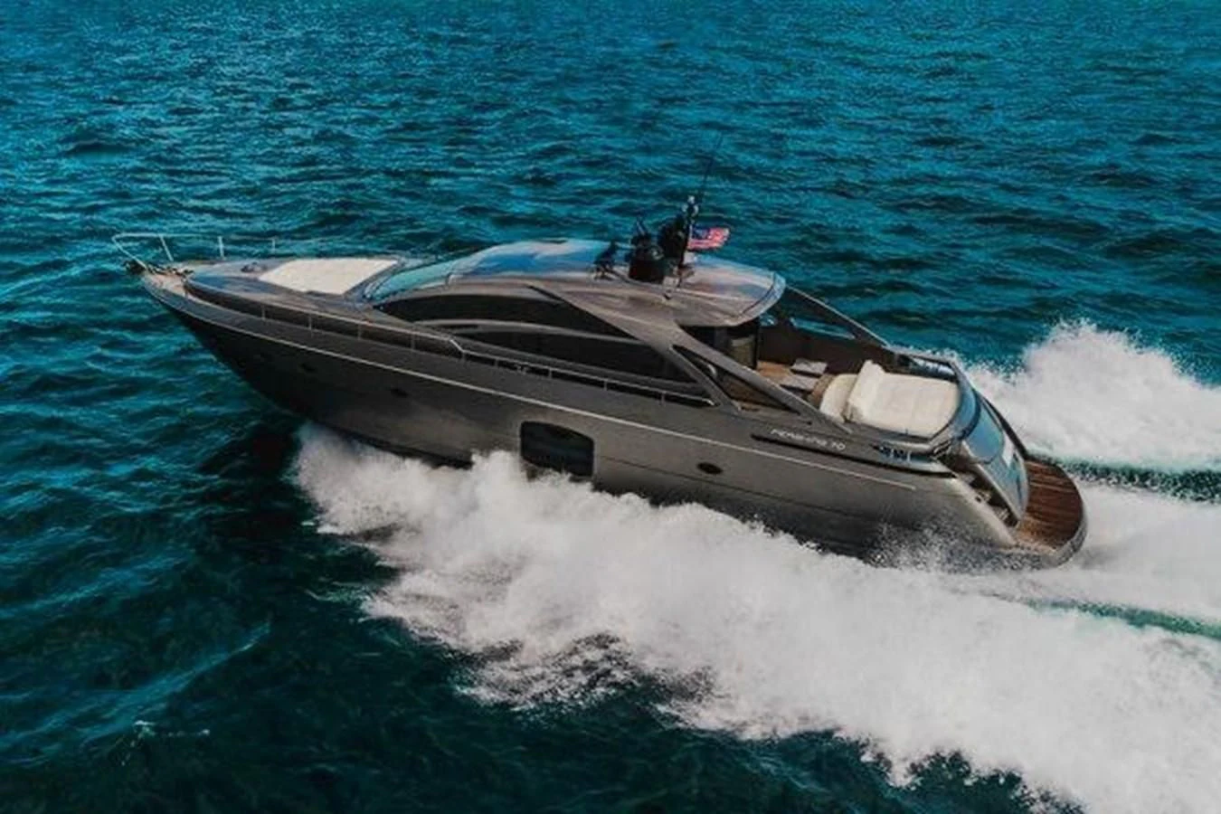 a boat on the water aboard CLAIMS TO FAME Yacht for Sale