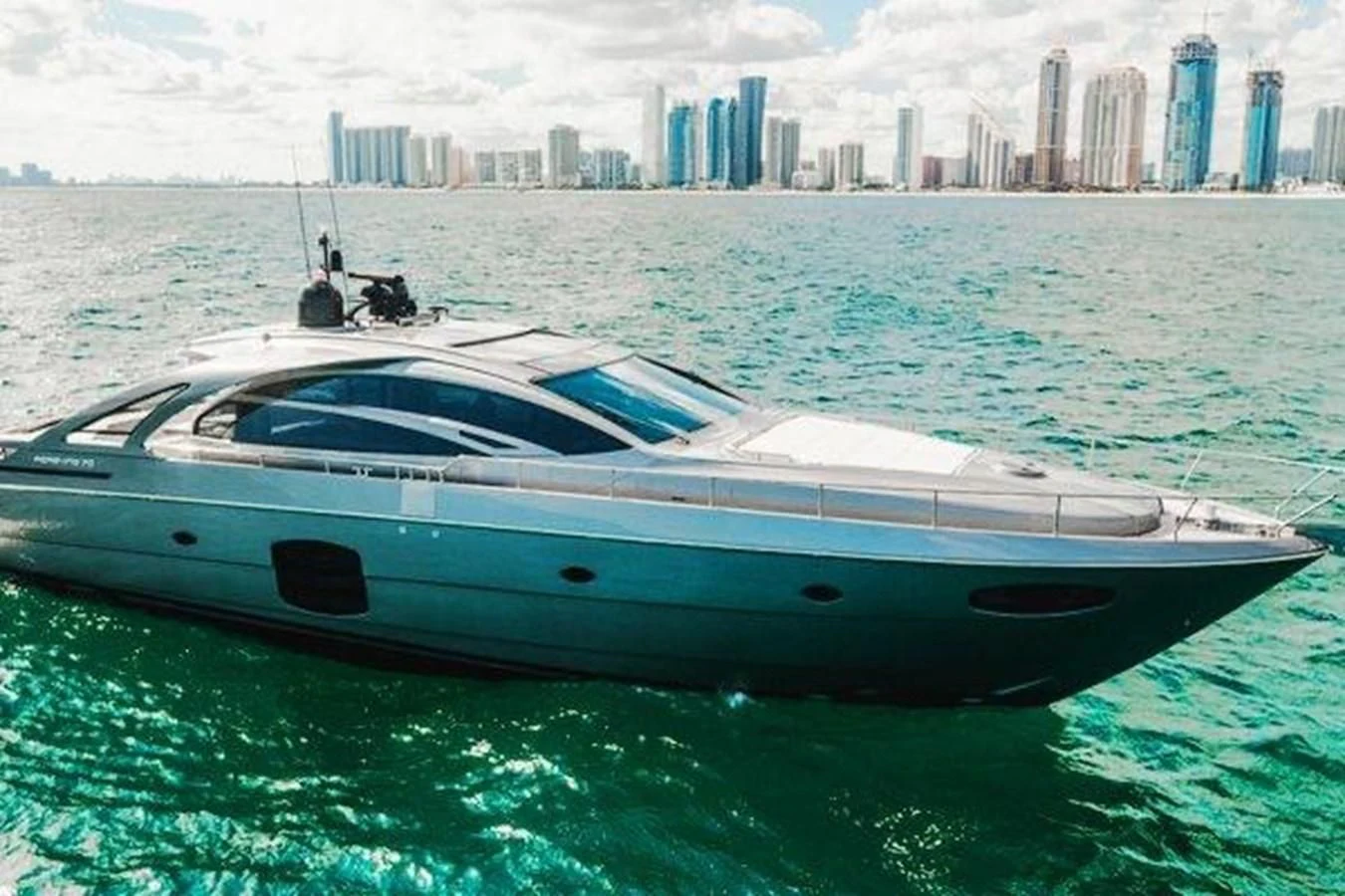 a boat in the water aboard CLAIMS TO FAME Yacht for Sale