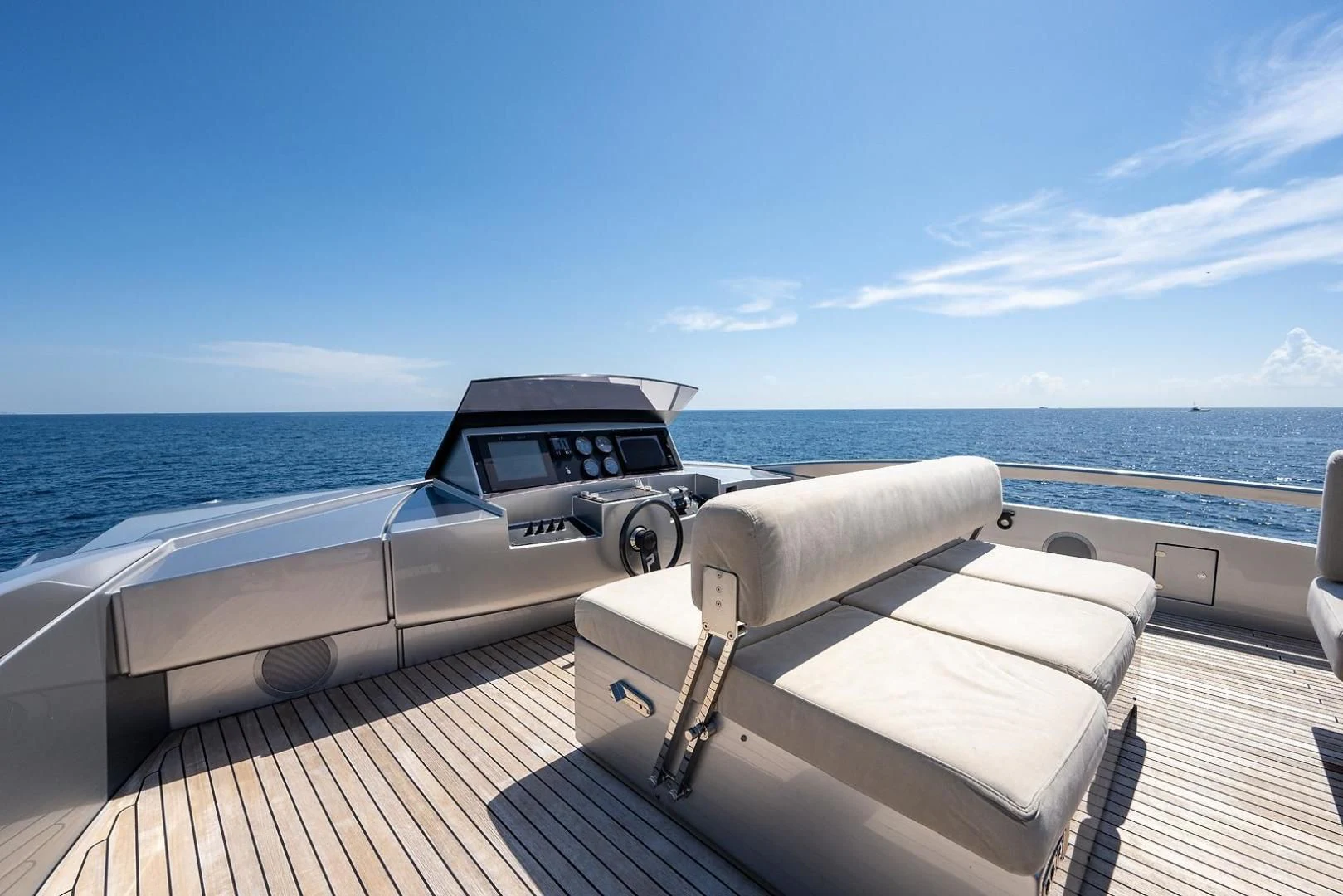 a boat on a deck aboard CLAIMS TO FAME Yacht for Sale