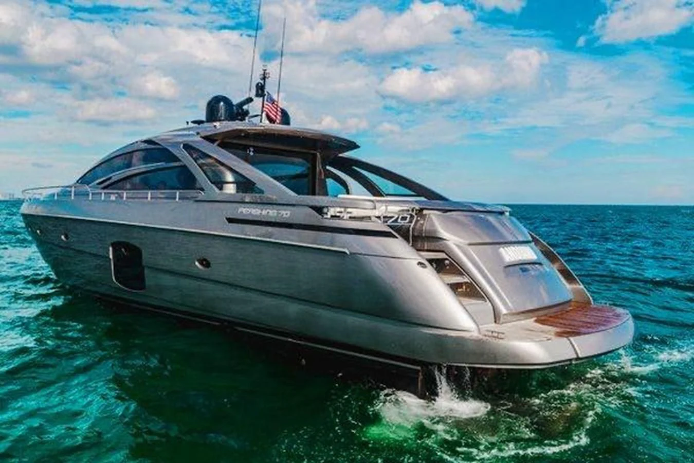 a boat on the water aboard CLAIMS TO FAME Yacht for Sale