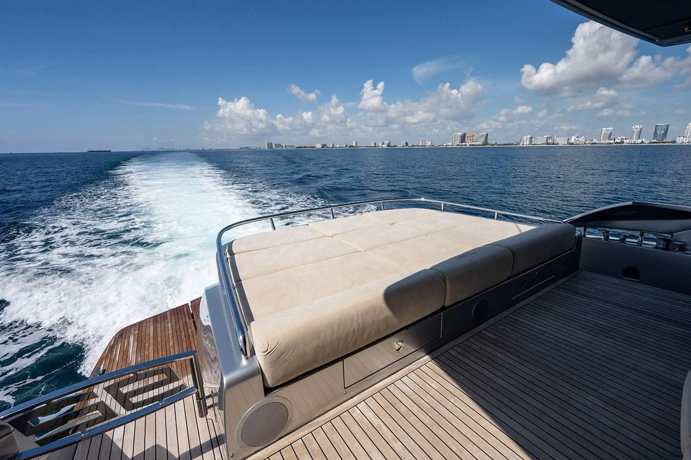 a boat on the water aboard CLAIMS TO FAME Yacht for Sale