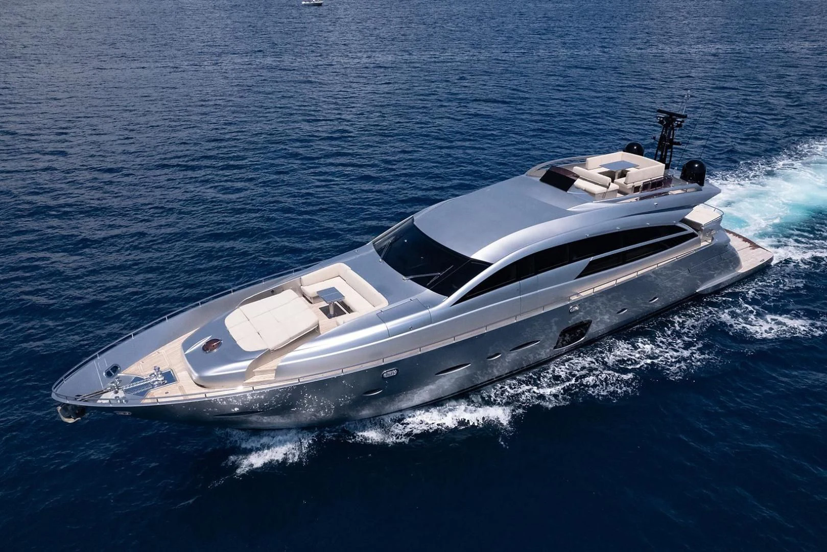 a white yacht in the water aboard CLAIMS TO FAME Yacht for Sale