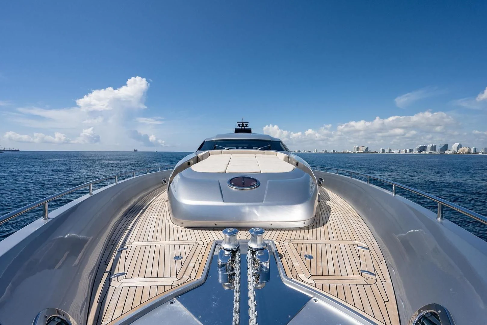 a boat on the water aboard CLAIMS TO FAME Yacht for Sale