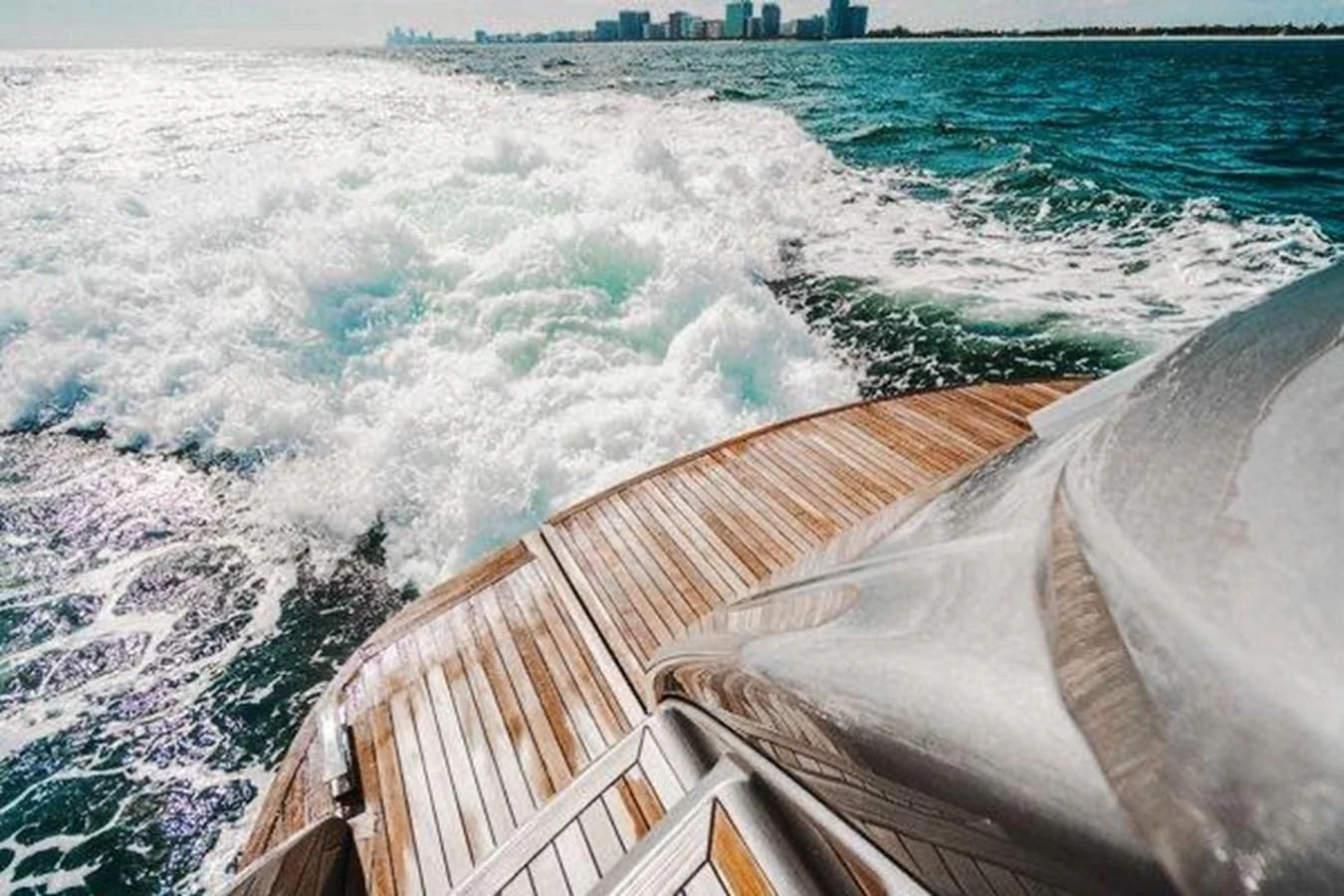 waves crashing on a beach aboard CLAIMS TO FAME Yacht for Sale