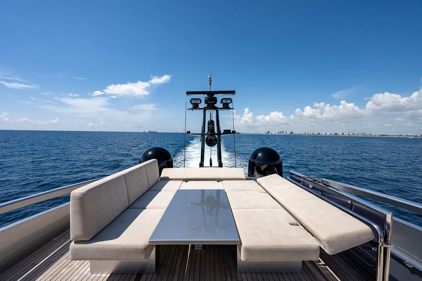 a boat on the water aboard CLAIMS TO FAME Yacht for Sale