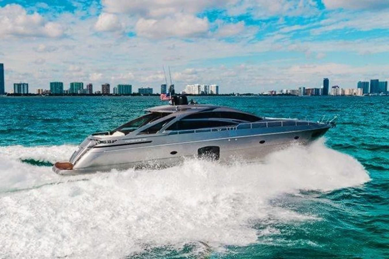 a boat on the water aboard CLAIMS TO FAME Yacht for Sale