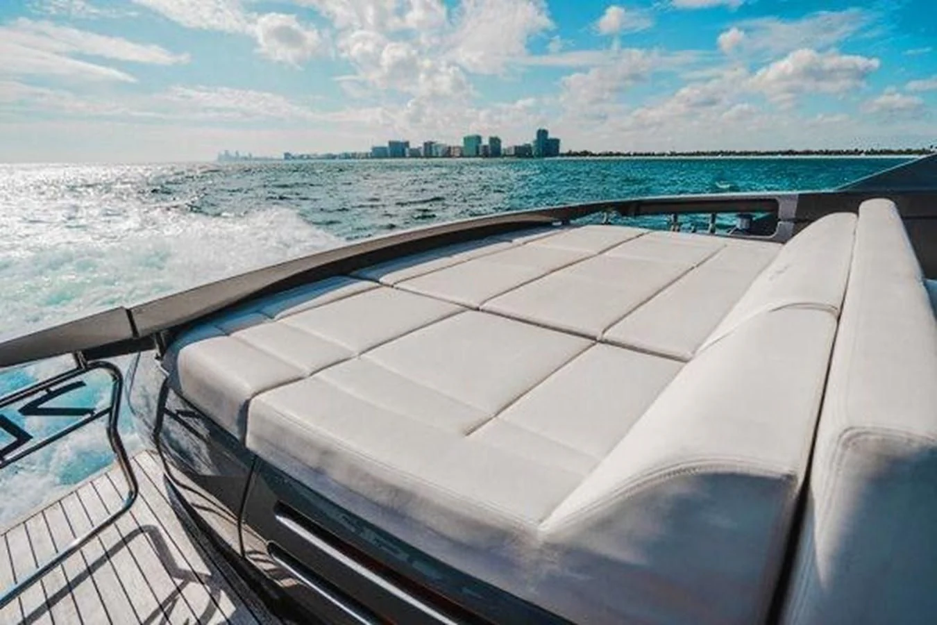 a boat on the water aboard CLAIMS TO FAME Yacht for Sale