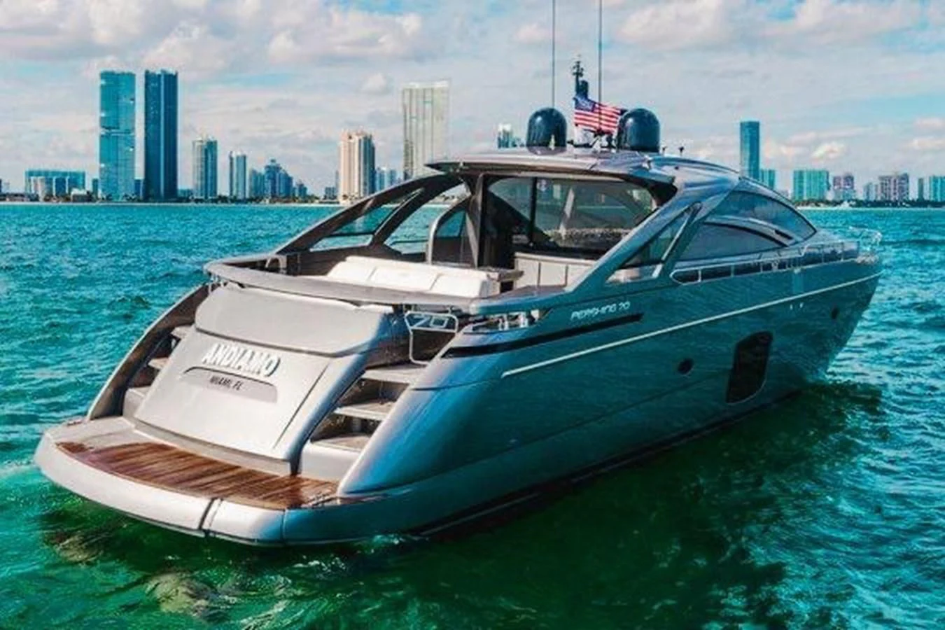 a boat in the water aboard CLAIMS TO FAME Yacht for Sale