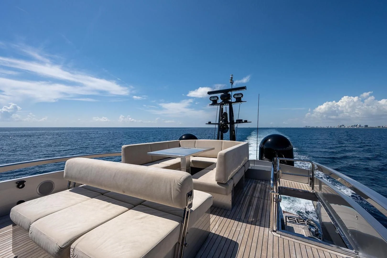 a boat on the water aboard CLAIMS TO FAME Yacht for Sale