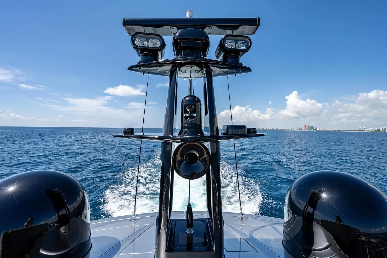 a boat on the water aboard CLAIMS TO FAME Yacht for Sale
