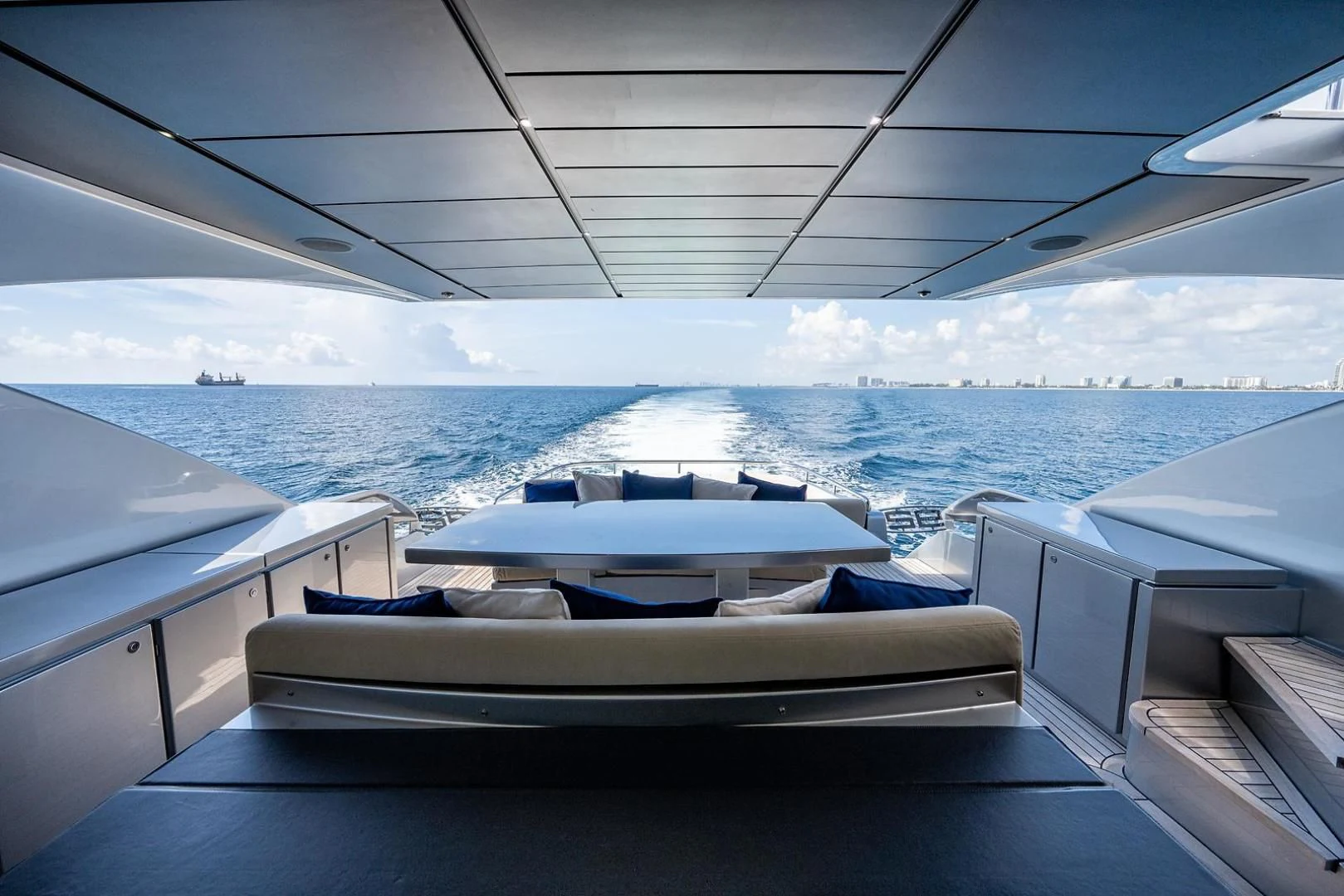 a boat on the water aboard CLAIMS TO FAME Yacht for Sale